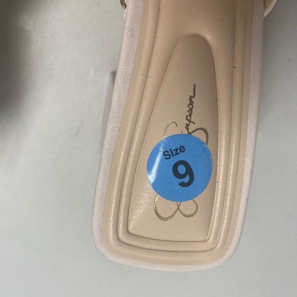 JESSICA SIMPSON JS-Charlete Platform Sandals 9M Cream No Box New With Defect - Picture 8 of 14